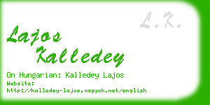 lajos kalledey business card